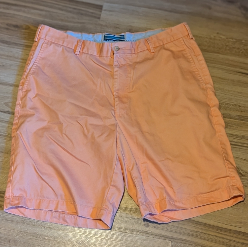 Peter Millar Pilot Twill Shorts Orange Salmon Golf Crown